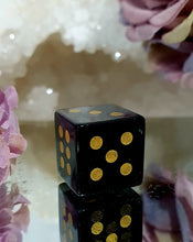 Load image into Gallery viewer, Beautiful Die Dice Black Obsidian Crystal Carving. Promotes Protection and Balance. Lovely Quality
