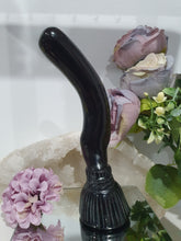 Load image into Gallery viewer, Witches Broom Black Obsidian Crystal Carving Stone 130mm | Protection and Balance
