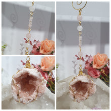 Load image into Gallery viewer, Grace and Connection - Pink Amethyst geode Crystal Energy enhancer suncatcher hanger. Inspires divine connection
