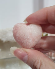 Load image into Gallery viewer, Puffy Heart Pink Opal Crystal Carving Stone | Inspires Compassion and Peace 

Gorgeous cute Pink Opal Puffy Heart Crystal Carving Stone. 

