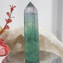 Load image into Gallery viewer, Fluorite crystal stone point 85mm 4
