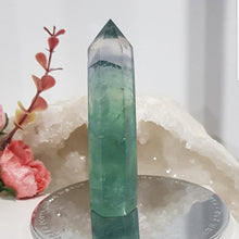 Load image into Gallery viewer, Fluorite crystal stone point 85mm 4
