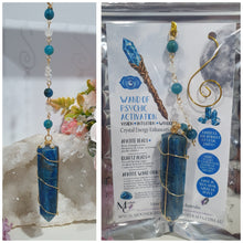 Load image into Gallery viewer, WAND OF PSYCHIC ACTIVATION - Handcrafted Apatite Tower Point Stone Gold Crystal Energy Enhancer© | Hanger | Ornament | Suncatcher

VISION | WISDOM | INTUITION

Gorgeous Apatite Point beaded with Apatite &amp; Quartz.  Wire wrapped in gold

