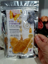 Load image into Gallery viewer, Beautiful polished Butterfly of Joy and manifestation Crystal Energy Enhancer / Sun catcher / Hanger / Ornament. Orange Calcite Butterfly Crystal Carving beaded with golden healer and moonstone.   
