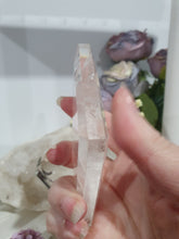 Load image into Gallery viewer, Diamond Crystal Carving Quartz Stone on Silver Stand 180mm | Inspires Power, Purity and Spirituality has amazing RAINBOWS
