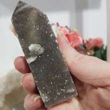 Load image into Gallery viewer, black-sphalerite-crystal-tower-stone

