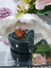 Load image into Gallery viewer, Moon Bowl Moss Agate Crystal Carving Stone. Inspires tranquility and grounding.

Beautiful polished Moss Agate Moon Bowl Crystal Carving
