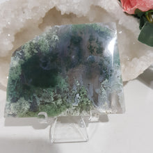Load image into Gallery viewer, Moss-Agate-Slab-on-Stand-Crystal-Stone-Moonlight-Crystals-Australia
