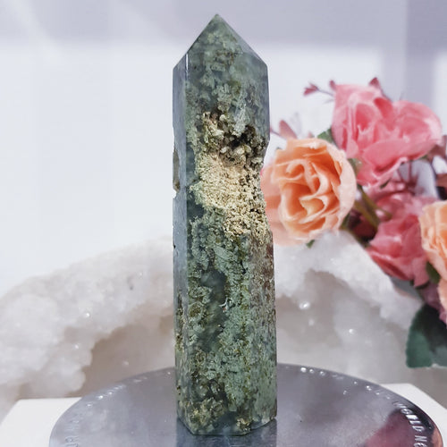 green-moss-agate-crystal-tower-point