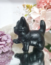 Load image into Gallery viewer, Black Obsidian Stalking Cat Animal Crystal Carving Stone

Inspires Protection and balance
