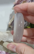 Load image into Gallery viewer, Moon Agate Crystal Carving Stone on stand 50mm | Inspires Light, Growth &amp; Friendship
