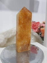 Load image into Gallery viewer, Golden Healer Crystal Point Tower Stone 100mm small scratch
