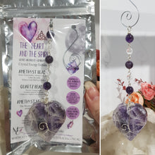 Load image into Gallery viewer, The-heart-and-the-spirit-crystal-energy-enhancer-amethyst-stone-suncatcher-ornament-hanger
