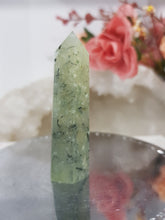 Load image into Gallery viewer, Prehnite crystal point tower gemstone stone 55mm 7
