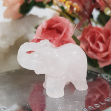 Load image into Gallery viewer, Elephant Rose Quartz Crystal Carving Stone 35mm 14
