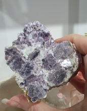 Load image into Gallery viewer, Lepidolite Raw Specimen Crystal Stone .

STONE OF TRANSITION

Beautiful Lepidolite raw crystal specimen stone.  this is stunning. crystals embedded in stone so so lovely.     
