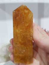 Load image into Gallery viewer, Golden Healer Crystal Point Tower Stone 100mm small scratch
