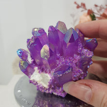 Load image into Gallery viewer, Titanium Aura Quartz Crystal Cluster Stone 60mm 8 BROKEN
