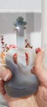 Load image into Gallery viewer, Guitar Agate Crystal Carving Stone on stand 120mm 1
