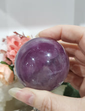 Load image into Gallery viewer, Purple-Fluorite-Crystal-Sphere-Carving-Stone-Moonlight-Crystals-Australia
