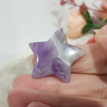 Load image into Gallery viewer, Amethyst star crystal Carving stone 30mm 6 CHIP
