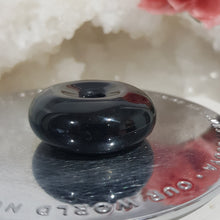 Load image into Gallery viewer, Donut Black Obsidian Crystal Carving Sphere Holder 35mm 2
