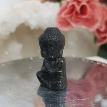 Load image into Gallery viewer, obsidian crystal buddha
