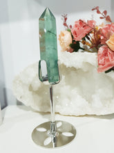 Load image into Gallery viewer, Fluorite point / tower on stand Crystal Carving Stone 260mm 2
