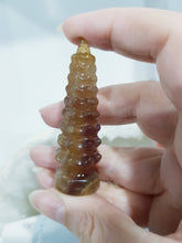 Load image into Gallery viewer, Temple Fluorite Crystal Carving Stone Point 60mm 12

