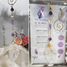 Load image into Gallery viewer, Feather-Of-An-Angel-Crystal-Energy-Enhancer-Stone-Quartz-Hanger-Suncatcher-Ornament
