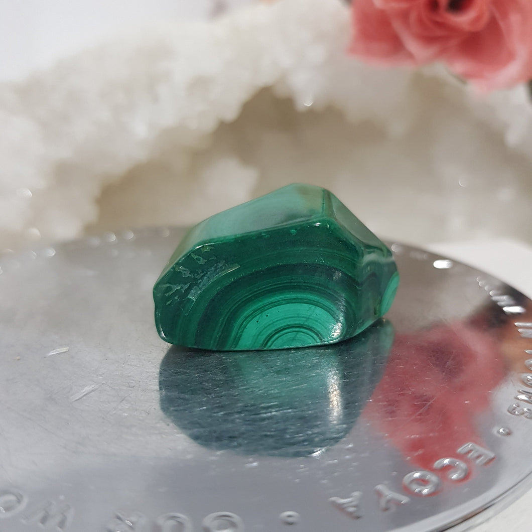 malachite crystal freeform stone 35mm 4