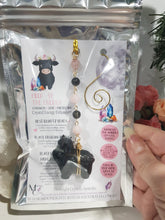 Load image into Gallery viewer, Mooo-ve-your-Energy-Energy-Black-Obsidian-Highland-Cow-Stone-Crystal-Energy-Enhancer-Hanger-ornament-suncatcher
