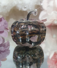 Load image into Gallery viewer, Pumpkin Rhodonite Crystal Carving Stone

Inspires Compassion &amp; Emotopnal Balance

Cute Rhodonite Pumpkin Carving Stone. 
