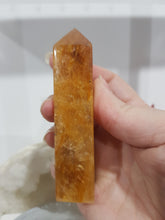 Load image into Gallery viewer, Golden Healer Crystal Point Tower Stone 100mm small scratch
