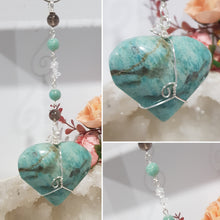 Load image into Gallery viewer, The-Heart-Of-Hope-Amazonite-Heart_Crystal_carving-Crystal-Energy-Enhancer-Suncatcher-Hanger-Ornament-Moonlight-Crystals-Australia
