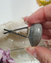 Load image into Gallery viewer, Heart Car Clip Labradorite Crystal Carving Stone

Inspires Inner Strength and Spiritual Growth

Lovely Heart labradorite Crystal Car Clip.  Decorative Clip for Car Vent. 
