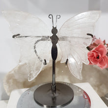 Load image into Gallery viewer, Butterfly Wings on Stand Quartz Crystal carving gemstone stone 130mm 1
