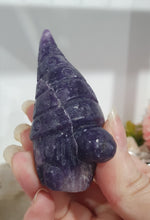 Load image into Gallery viewer, Gnome Lepidolite Crystal Carving Stone.

Stone of Transition

Gorgeous cute Lepidolite Gnome Crystal Carving Stone. 
