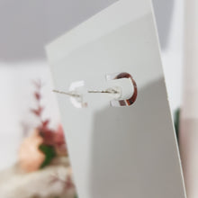 Load image into Gallery viewer, moon fire quartz stud earrings
