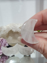 Load image into Gallery viewer, Moon Car Clip Quartz Stone Crystal Carving Stone

Inspires Powerful Magic &amp; Spirituality

Lovely Moon Quartz Crystal Car Clip.  Decorative Clip for Car Vent. 

Intuitively ( randomly) Chosen


