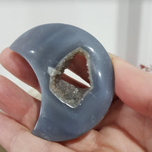 Load image into Gallery viewer, Crystal Agate Moon with druzy
