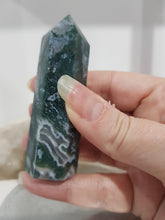Load image into Gallery viewer, moss agate point crystal tower
