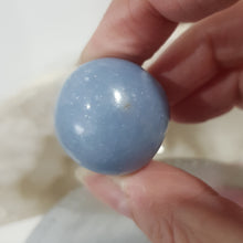 Load image into Gallery viewer, Angelite Crystal Tumble Stone 26mm 4

