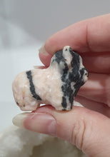 Load image into Gallery viewer, Highland Cow Zebra Agate Animal Crystal Carving Stone

Promotes Clarity and Communication

Beautiful Zebra Agate Highland Cow Crystal Carving.    
