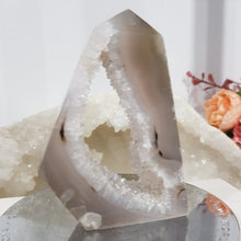 Load image into Gallery viewer, Agate Druzy Crystal Tower Stone 75mm 8  STUNNING
