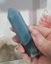 Load image into Gallery viewer, Trolleite Crystal Point Tower Stone.  

THIS HAS A BROKEN TIP

INSPIRES MANIFESTATION AND SPIRITUAL GUIDANCE

Lovely Trolleite point tower.  Has a broken tip


