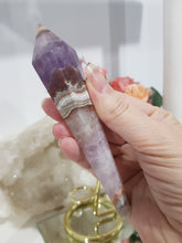 Load image into Gallery viewer, Amethyst-Agate-Sceptor_Crystal-on-Stand-Stone
