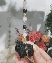 Load image into Gallery viewer, Mooo-ve-the-Energy-Black-Obsidian-Stone-Crystal-Energy-Enhancer-Hanger-ornament-suncatcher
