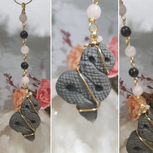 Load image into Gallery viewer, Serpent-of-Transformation-Energy-Black-Obsidian-Snake-Stone-Crystal-Energy-Enhancer-Hanger-ornament-suncatcher
