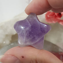 Load image into Gallery viewer, Amethyst star crystal Carving stone 30mm 7
